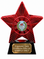 Red Superstar Curling Stone Laurel Resin Trophy 140 x 125mm (A3)