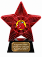 Red Superstar Hanging Boxing Gloves Resin Trophy 140 x 125mm (A3)