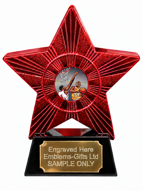 Red Superstar Basketball Match Resin Trophy 140 x 125mm (A3)