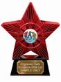 Red Superstar Ice Hockey Face Off Resin Trophy 140 x 125mm (A3)