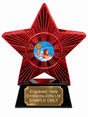 Red Superstar Water Polo Resin Trophy 140 x 125mm (A3)