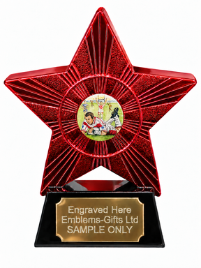 Red Superstar Rugby Try Resin Trophy 140 x 125mm (A3)