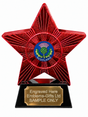 Red Superstar Scotland Thistle Resin Trophy 140 x 125mm (A3)
