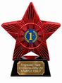 Red Superstar 1st Place Blue Laurel Resin Trophy 140 x 125mm (A3)