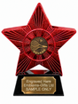 Red Superstar Squash Bronze Resin Trophy 140 x 125mm (A3)