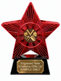 Red Superstar Gardening Bronze Resin Trophy 140 x 125mm (A3)