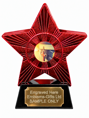 Red Superstar Christian Cross and Bible Resin Trophy 140 x 125mm (A3)