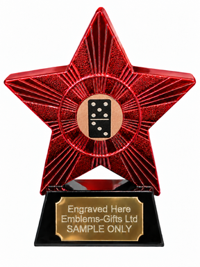 Red Superstar Domino Five Three Resin Trophy 140 x 125mm (A3)
