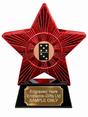 Red Superstar Domino Five Three Resin Trophy 140 x 125mm (A3)