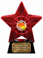 Red Superstar Paintball Splashes Resin Trophy 140 x 125mm (A3)