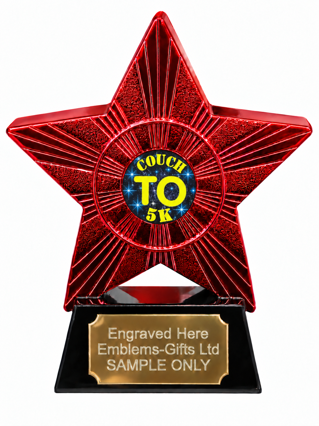 Red Superstar Couch to 5K Resin Trophy 140 x 125mm (A3)