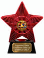 Red Superstar Female Boxing Bout Resin Trophy 140 x 125mm (A31)