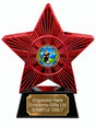 Red Superstar Football Referee Award Resin Trophy 140 x 125mm (A31)