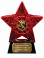 Red Superstar Boxing Knockout Resin Trophy 140 x 125mm (A31)