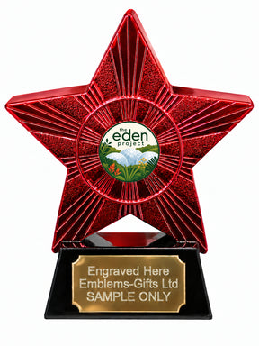 Red Superstar Eden Project Design Resin Trophy 140 x 125mm (A31)