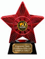 Red Superstar Football Linesman Gold Award Resin Trophy 140 x 125mm (A31)