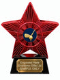 Red Superstar Golf Gold and Navy Resin Trophy 140 x 125mm (A31)
