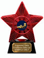 Red Superstar Rifle Target Shooting Resin Trophy 140 x 125mm (A31)