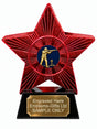 Red Superstar Clay Target Shooting Resin Trophy 140 x 125mm (A31)