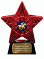 Red Superstar Horse Racing Gold and Navy Resin Trophy 140 x 125mm (A31)
