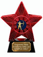 Red Superstar Archery Gold and Navy Resin Trophy 140 x 125mm (A31)