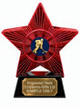 Red Superstar Ice Hockey Gold and Navy Resin Trophy 140 x 125mm (A31)