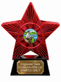 Red Superstar Coarse Fishing Angler Resin Trophy 140 x 125mm (A4)
