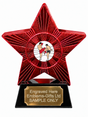 Red Superstar Kickboxing Match Resin Trophy 140 x 125mm (A4)