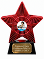 Red Superstar Female Rower Resin Trophy 140 x 125mm (A4)