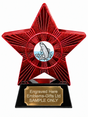 Red Superstar Leaping Fish Resin Trophy 140 x 125mm (A4)