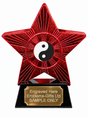 Red Superstar Yin Yang Symbol Resin Trophy 140 x 125mm (A4)