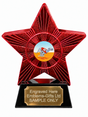Red Superstar Greyhound Racing Resin Trophy 140 x 125mm (A4)