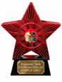 Red Superstar Chess Knights Resin Trophy 140 x 125mm (A4)