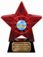 Red Superstar Male Rower Red Shorts Resin Trophy 140 x 125mm (A4)