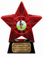 Red Superstar Scottish Bagpiper Resin Trophy 140 x 125mm (A4)