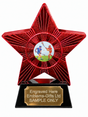 Red Superstar Lacrosse Players Resin Trophy 140 x 125mm (A4)