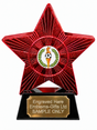 Red Superstar Football Torch and Laurel Resin Trophy 140 x 125mm (A4)