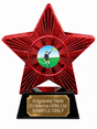Red Superstar Football Assistant Referee Resin Trophy 140 x 125mm (A4)