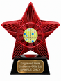 Red Superstar Word Game Board and Letter Tiles Resin Trophy 140 x 125mm (A4)