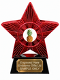 Red Superstar Pineapple Resin Trophy 140 x 125mm (A4)