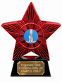 Red Superstar Ballet Pointe Shoes Resin Trophy 140 x 125mm (A4)