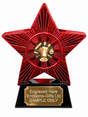 Red Superstar Chef Hat and Baking Resin Trophy 140 x 125mm (A5)