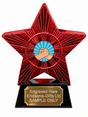 Red Superstar Arm Wrestling Blue Burst Resin Trophy 140 x 125mm (A5)
