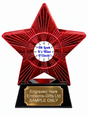 Red Superstar Wine O Clock Resin Trophy 140 x 125mm (A5)