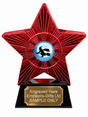Red Superstar Witch Flying Across Moon Resin Trophy 140 x 125mm (A5)