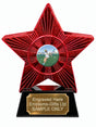 Red Superstar Female Tennis Player Resin Trophy 140 x 125mm (A5)