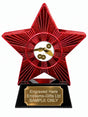 Red Superstar Clay Pigeon Shooting Resin Trophy 140 x 125mm (A5)