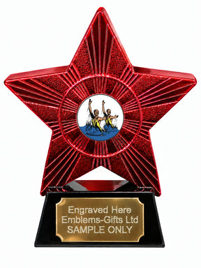 Red Superstar Synchronised Swimming Resin Trophy 140 x 125mm (A6)