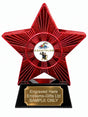Red Superstar Aquathlon Lettering Resin Trophy 140 x 125mm (A6)