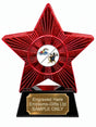 Red Superstar Aquathlon Swim and Run Resin Trophy 140 x 125mm (A6)